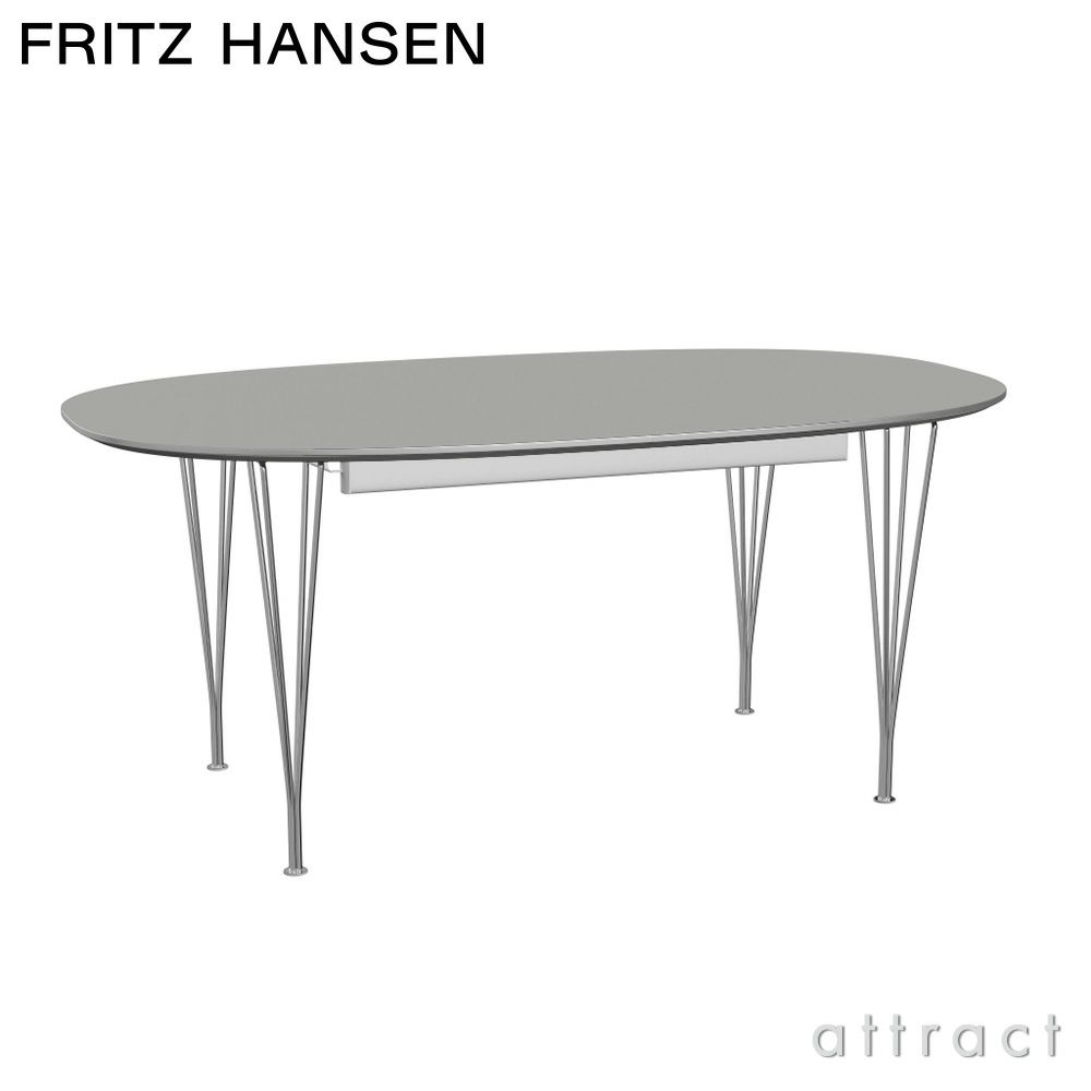 FRITZ HANSEN フリッツ・ハンセン SUPERELLIPSE スーパー楕円テーブル B620 ダイニングテーブル 延長式 100×170-270cm ラミネート天板 カラー：6色 スパンレッグカラー：7色 デザイン：ピート・ハイン、ブルーノ・マットソン