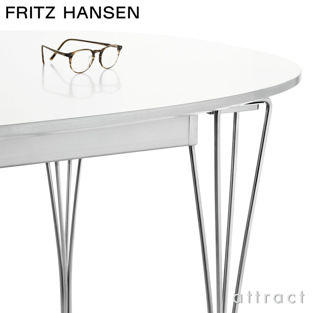 FRITZ HANSEN フリッツ・ハンセン SUPERELLIPSE スーパー楕円テーブル B620 ダイニングテーブル 延長式 100×170-270cm ラミネート天板 カラー：6色 スパンレッグカラー：7色 デザイン：ピート・ハイン、ブルーノ・マットソン