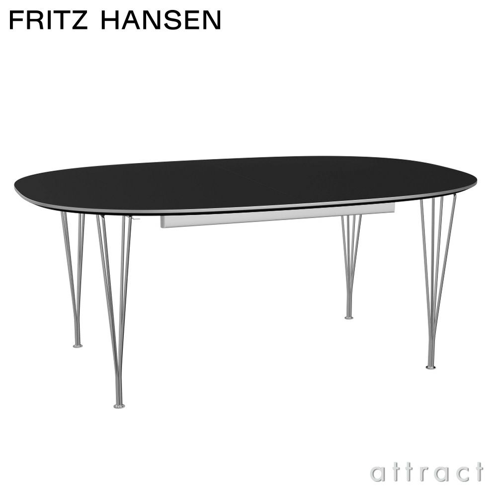  FRITZ HANSEN フリッツ・ハンセン SUPERELLIPSE スーパー楕円テーブル B619 ダイニングテーブル 延長式 120×180-300cm ラミネート天板 カラー：6色 スパンレッグカラー：7色 デザイン：ピート・ハイン、ブルーノ・マットソン 