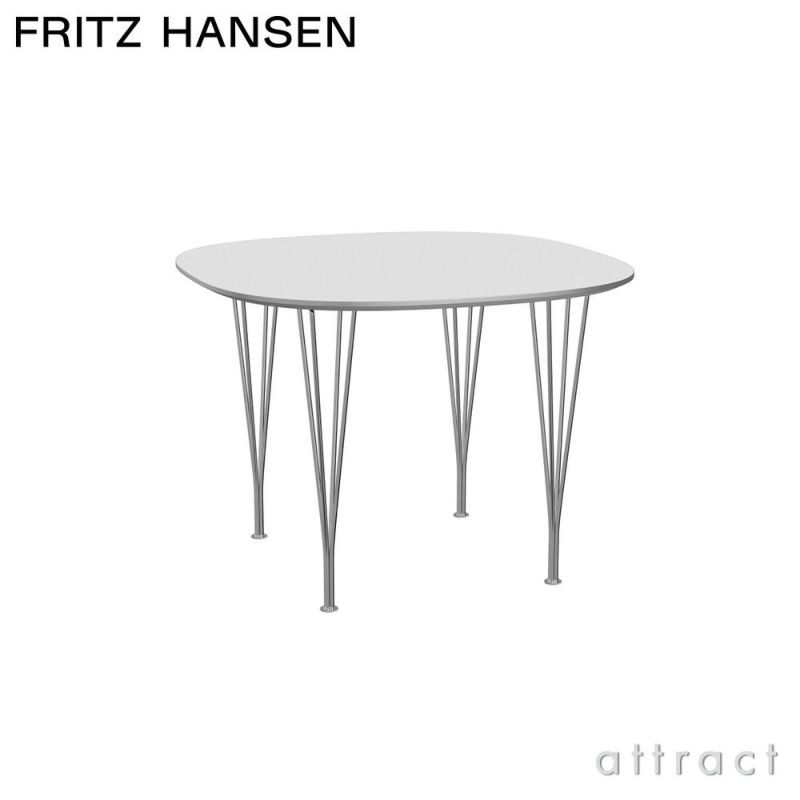 FRITZ HANSEN フリッツ・ハンセン SUPERCIRCULAR スーパー円テーブル B603 ダイニングテーブル 100×100cm ラミネート天板 カラー：6色 スパンレッグカラー：7色 デザイン：ピート・ハイン、ブルーノ・マットソン、アルネ・ヤコブセン 