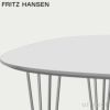 FRITZ HANSEN フリッツ・ハンセン SUPERCIRCULAR スーパー円テーブル B603 ダイニングテーブル 100×100cm ラミネート天板 カラー：6色 スパンレッグカラー：7色 デザイン：ピート・ハイン、ブルーノ・マットソン、アルネ・ヤコブセン 