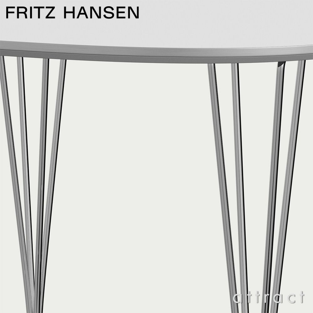 FRITZ HANSEN フリッツ・ハンセン SUPERCIRCULAR スーパー円テーブル B603 ダイニングテーブル 100×100cm ラミネート天板 カラー：6色 スパンレッグカラー：7色 デザイン：ピート・ハイン、ブルーノ・マットソン、アルネ・ヤコブセン 