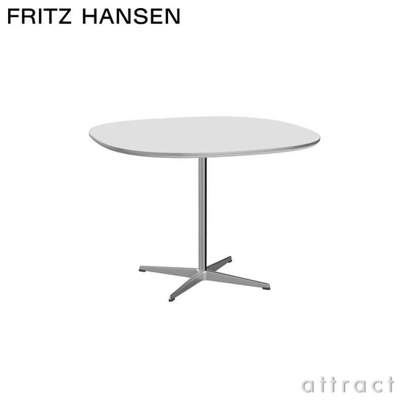 FRITZ HANSEN フリッツ・ハンセン SUPERCIRCULAR スーパー円テーブル A603 カフェテーブル 100×100cm  ラミネート天板 カラー：6色 4スターベースカラー：5色 デザイン：ピート・ハイン、ブルーノ・マットソン、アルネ・ヤコブセン |  アトラクト・オンラインショップ