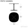 FRITZ HANSEN フリッツ・ハンセン SUPERCIRCULAR スーパー円テーブル A603 カフェテーブル 100×100cm ラミネート天板 カラー：6色 4スターベースカラー：5色 デザイン：ピート・ハイン、ブルーノ・マットソン、アルネ・ヤコブセン 