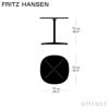 FRITZ HANSEN フリッツ・ハンセン SUPERCIRCULAR スーパー円テーブル A602 カフェテーブル 75×75cm ラミネート天板 カラー：6色 4スターベースカラー：5色 デザイン：ピート・ハイン、ブルーノ・マットソン、アルネ・ヤコブセン 