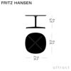 FRITZ HANSEN フリッツ・ハンセン SUPERCIRCULAR スーパー円テーブル A202 コーヒーテーブル 75×75cm ラミネート天板 カラー：6色 4スターベースカラー：5色 デザイン：ピート・ハイン、ブルーノ・マットソン、アルネ・ヤコブセン 