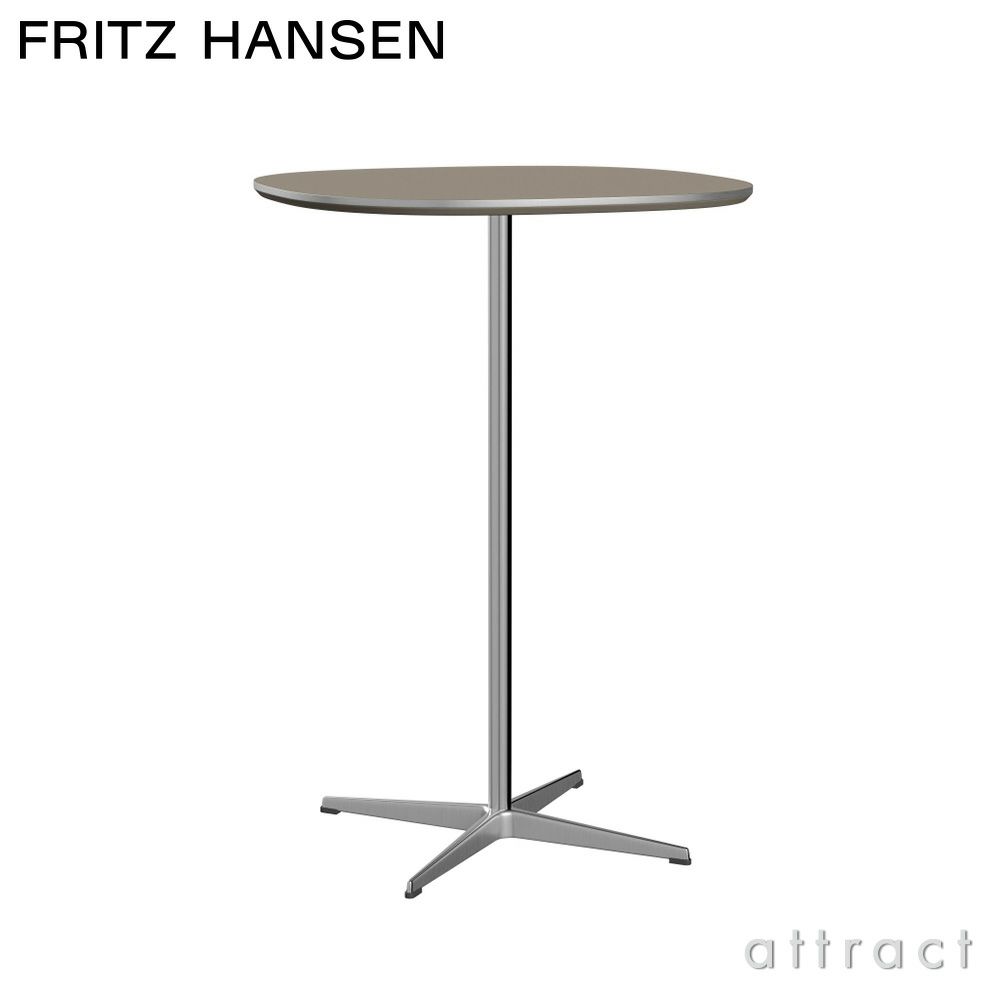 FRITZ HANSEN フリッツ・ハンセン SUPERCIRCULAR スーパー円テーブル A902 ハイテーブル 75×75cm ラミネート天板 カラー：6色 4スターベースカラー：5色 デザイン：ピート・ハイン、ブルーノ・マットソン、アルネ・ヤコブセン 