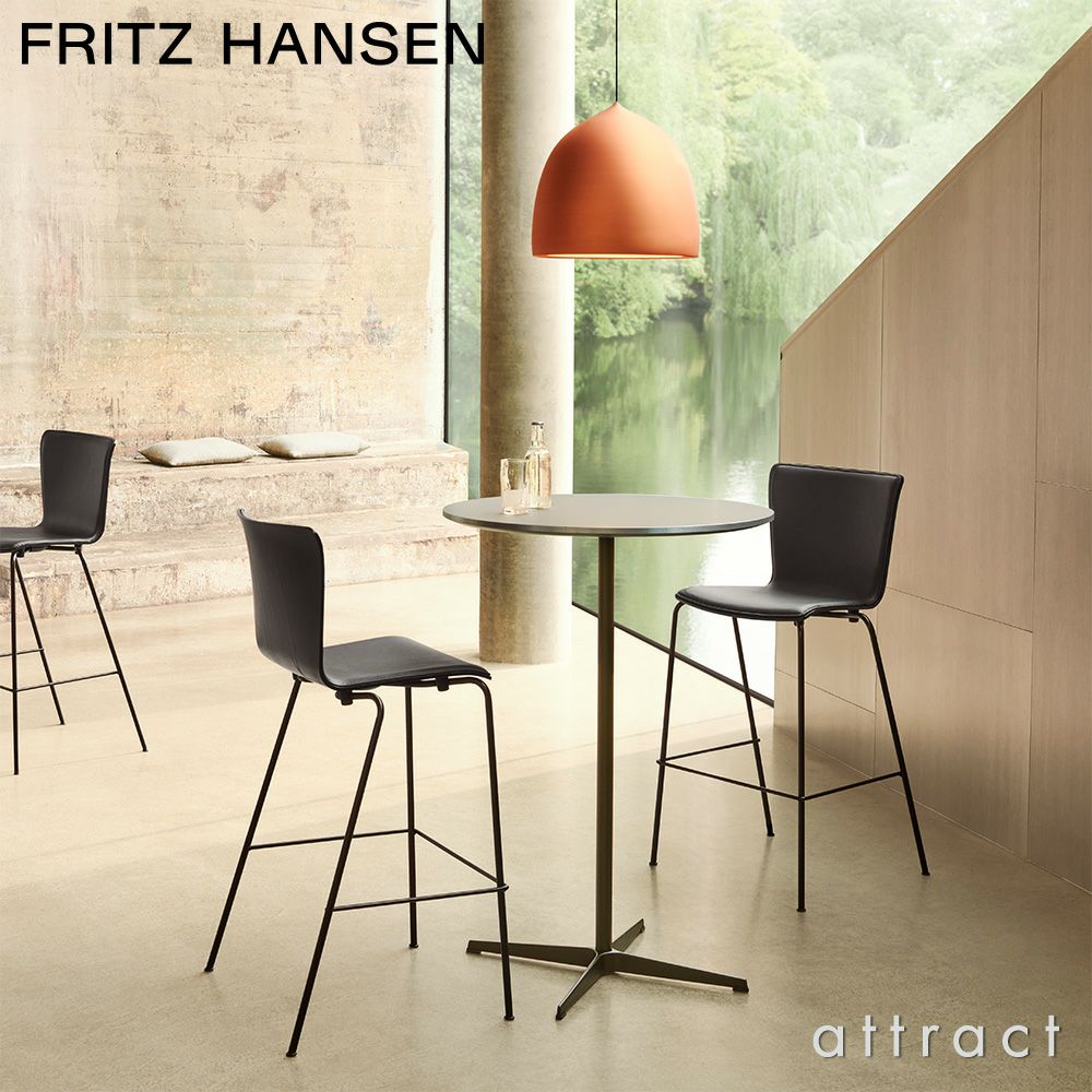 FRITZ HANSEN フリッツ・ハンセン SUPERCIRCULAR スーパー円テーブル A902 ハイテーブル 75×75cm ラミネート天板 カラー：6色 4スターベースカラー：5色 デザイン：ピート・ハイン、ブルーノ・マットソン、アルネ・ヤコブセン 