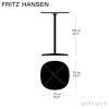 FRITZ HANSEN フリッツ・ハンセン SUPERCIRCULAR スーパー円テーブル A902 ハイテーブル 75×75cm ラミネート天板 カラー：6色 4スターベースカラー：5色 デザイン：ピート・ハイン、ブルーノ・マットソン、アルネ・ヤコブセン 