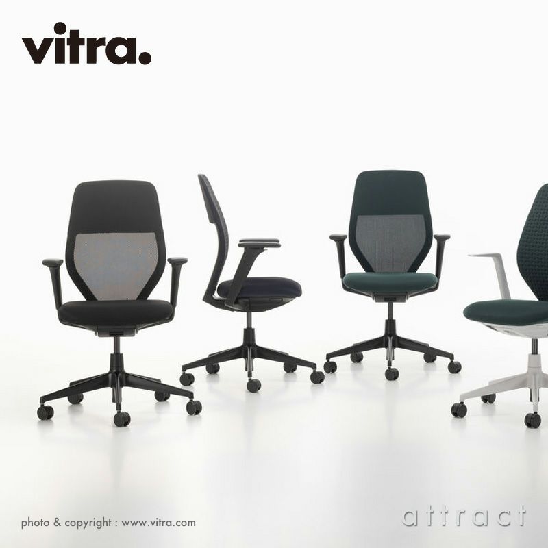Vitra ヴィトラ ACX Mesh エーシーエックス メッシュ オフィスチェア カラー：7色 ファブリック グリッドニット 固定式アーム デザイン：アントニオ・チッテリオ
