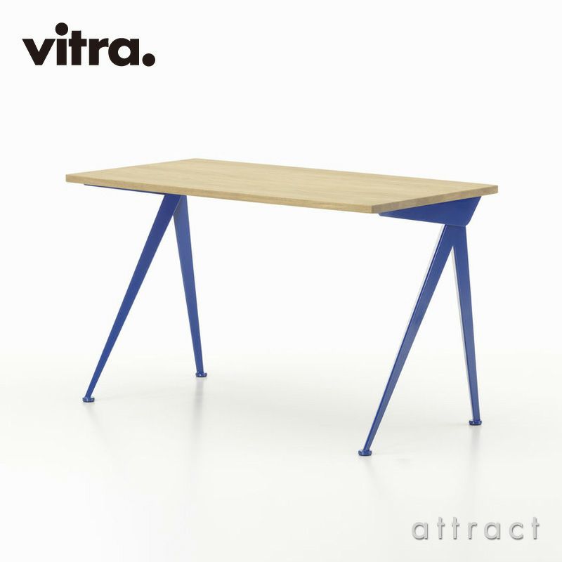 Vitra ヴィトラ Compas Direction コンパス ディレクション テーブル デスク 天板：ウッド 3種類 ベースカラー：7色 デザイン：ジャン・プルーヴェ