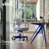 Vitra ヴィトラ Compas Direction コンパス ディレクション テーブル デスク 天板：ウッド 3種類 ベースカラー：7色 デザイン：ジャン・プルーヴェ