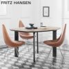  FRITZ HANSEN フリッツ・ハンセン ANALOG アナログテーブル JH43 ダイニングテーブル 105×130cm 無垢材ベース カラー：4色 デザイン：ハイメ・アジョン 