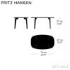 FRITZ HANSEN フリッツ・ハンセン JOIN ジョインテーブル FH21 コーヒーテーブル 楕円形 47×76cm 無垢材 カラー：2色