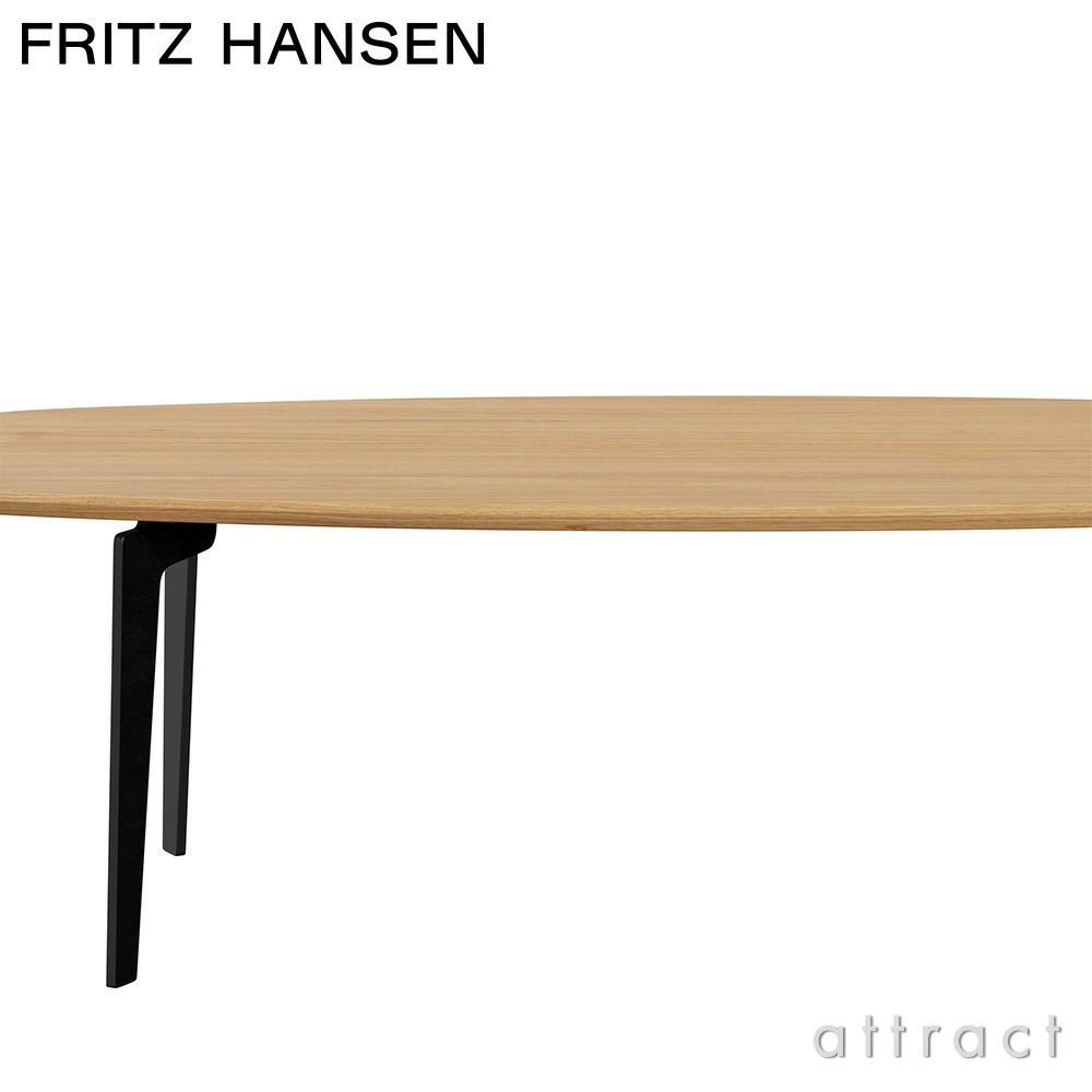 FRITZ HANSEN フリッツ・ハンセン JOIN ジョインテーブル FH61 コーヒーテーブル 楕円形 50×130cm 無垢材 カラー：2色