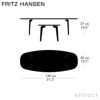 FRITZ HANSEN フリッツ・ハンセン JOIN ジョインテーブル FH61 コーヒーテーブル 楕円形 50×130cm 無垢材 カラー：2色