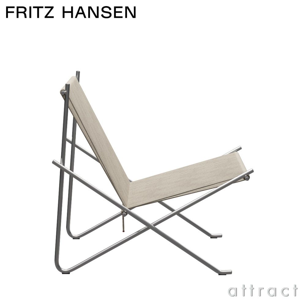 FRITZ HANSEN フリッツ・ハンセン PK4 ラウンジチェア ナイロン芯入り麻ひも カラー：3色 デザイン：ポール・ケアホルム ※シートクッション別売り