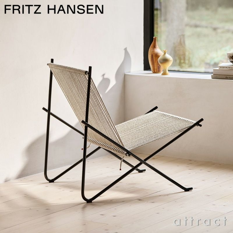 FRITZ HANSEN フリッツ・ハンセン PK4 ラウンジチェア ナイロン芯入り麻ひも カラー：3色 デザイン：ポール・ケアホルム ※シートクッション別売り