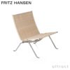 FRITZ HANSEN フリッツ・ハンセン PK22 ラウンジチェア カラー：籐 サテン仕上げステンレススチールベース デザイン：ポール・ケアホルム