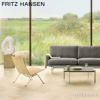 FRITZ HANSEN フリッツ・ハンセン PK22 ラウンジチェア カラー：籐 サテン仕上げステンレススチールベース デザイン：ポール・ケアホルム