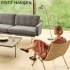 FRITZ HANSEN フリッツ・ハンセン PK22 ラウンジチェア カラー：籐 サテン仕上げステンレススチールベース デザイン：ポール・ケアホルム