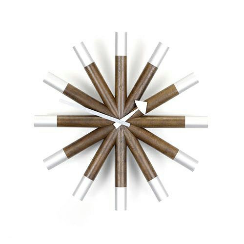 Vitra ヴィトラ Wheel Clock ホイールクロック Wall Clock ウォールクロック カラー：ウォルナット×アルミニウム デザイン：ジョージ・ネルソン