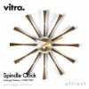 Vitra ヴィトラ Spindle Clock スピンドルクロック Wall Clock ウォールクロック カラー：アルミ×ウォルナット デザイン：ジョージ・ネルソン