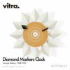 Vitra ヴィトラ Diamond Markers Clock ダイヤモンド マーカー クロック Wall Clock ウォールクロック 掛け時計 Φ335mm カラー：ホワイト デザイン：ジョージ・ネルソン