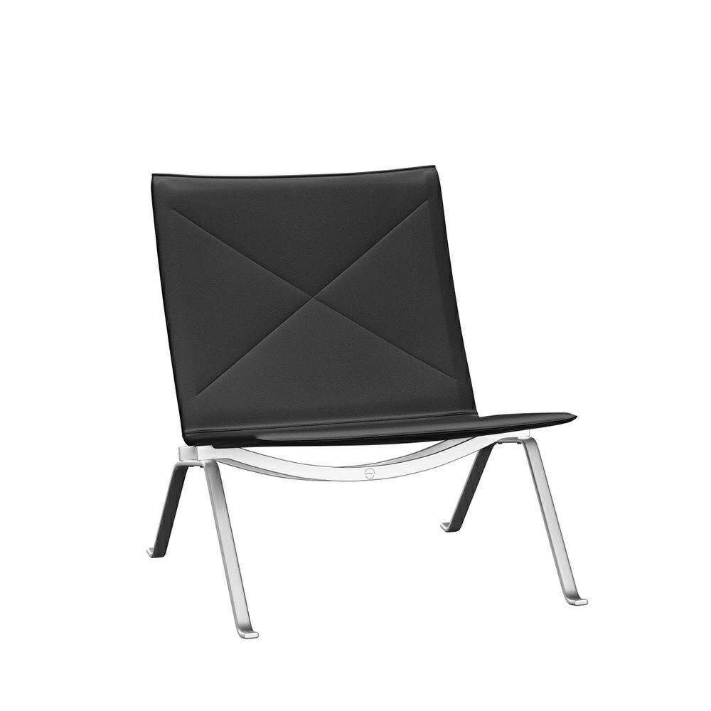 FRITZ HANSEN フリッツ・ハンセン PK22 ラウンジチェア オーラレザー カラー：4色 サテン仕上げステンレススチールベース デザイン：ポール・ケアホルム