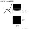 FRITZ HANSEN フリッツ・ハンセン PK22 ラウンジチェア オーラレザー カラー：4色 サテン仕上げステンレススチールベース デザイン：ポール・ケアホルム