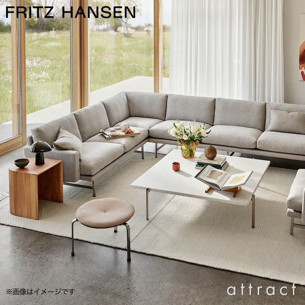 FRITZ HANSEN フリッツ・ハンセン PK33 スツール オーラレザー カラー：4色 マットクローム・スプリングスチールベース デザイン：ポール・ケアホルム
