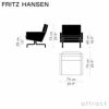 FRITZ HANSEN フリッツ・ハンセン PK31 ラウンジチェア グレースレザー カラー：3色 マットクロームスプリングスチールベース デザイン：ポール・ケアホルム