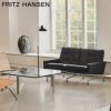 FRITZ HANSEN フリッツ・ハンセン PK31 2人掛けソファ W137cm グレースレザー カラー：3色 マットクロームスプリングスチールベース デザイン：ポール・ケアホルム