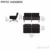 FRITZ HANSEN フリッツ・ハンセン PK31 2人掛けソファ W137cm グレースレザー カラー：3色 マットクロームスプリングスチールベース デザイン：ポール・ケアホルム