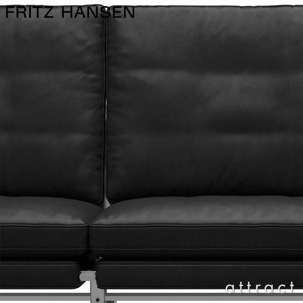 FRITZ HANSEN フリッツ・ハンセン PK31 3人掛けソファ W198cm グレースレザー カラー：3色 マットクロームスプリングスチールベース デザイン：ポール・ケアホルム