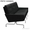 FRITZ HANSEN フリッツ・ハンセン PK31 3人掛けソファ W198cm グレースレザー カラー：3色 マットクロームスプリングスチールベース デザイン：ポール・ケアホルム