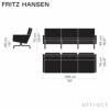 FRITZ HANSEN フリッツ・ハンセン PK31 3人掛けソファ W198cm グレースレザー カラー：3色 マットクロームスプリングスチールベース デザイン：ポール・ケアホルム