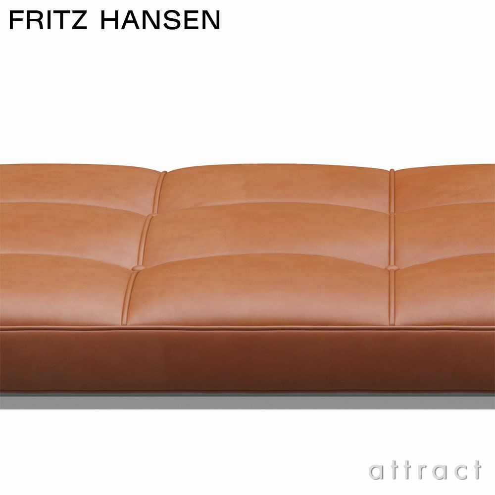 FRITZ HANSEN フリッツ・ハンセン PK80 デイベッド W190cm グレースレザー カラー：3色 サテン仕上げステンレススチールベース デザイン：ポール・ケアホルム 