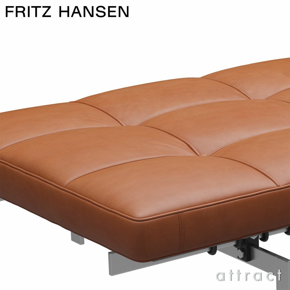 FRITZ HANSEN フリッツ・ハンセン PK80 デイベッド W190cm グレースレザー カラー：3色 サテン仕上げステンレススチールベース デザイン：ポール・ケアホルム 