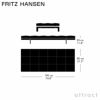 FRITZ HANSEN フリッツ・ハンセン PK80 デイベッド W190cm グレースレザー カラー：3色 サテン仕上げステンレススチールベース デザイン：ポール・ケアホルム 