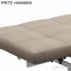 FRITZ HANSEN フリッツ・ハンセン PK80 デイベッド W190cm Canvas キャンバス ファブリック カラー：ナチュラル サテン仕上げステンレススチールベース デザイン：ポール・ケアホルム 