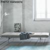 FRITZ HANSEN フリッツ・ハンセン PK80 デイベッド W190cm Canvas キャンバス ファブリック カラー：ナチュラル サテン仕上げステンレススチールベース デザイン：ポール・ケアホルム 