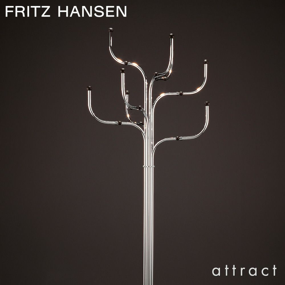 FRITZ HANSEN フリッツ・ハンセン COAT TREE コートツリー 9999 カラー：クローム仕上げ ブラックフック デザイン：シセ・ヴェアナー