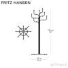 FRITZ HANSEN フリッツ・ハンセン COAT TREE コートツリー 9999 カラー：クローム仕上げ ブラックフック デザイン：シセ・ヴェアナー