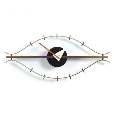 Vitra ヴィトラ Eye Clock アイクロック Wall Clock ウォールクロック カラー：ウォルナット×ブラス デザイン：ジョージ・ ネルソン | アトラクト・オンラインショップ