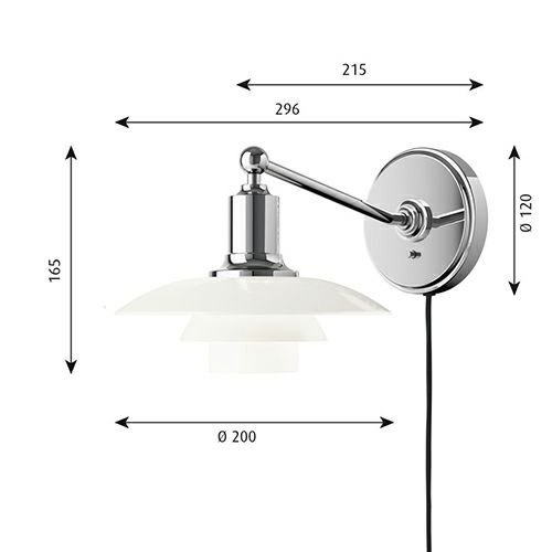 Louis Poulsen ルイスポールセン PH 2/1 Wall ウォールランプ ブラケットライト Φ200mm デザイン：ポール・ヘニングセン
