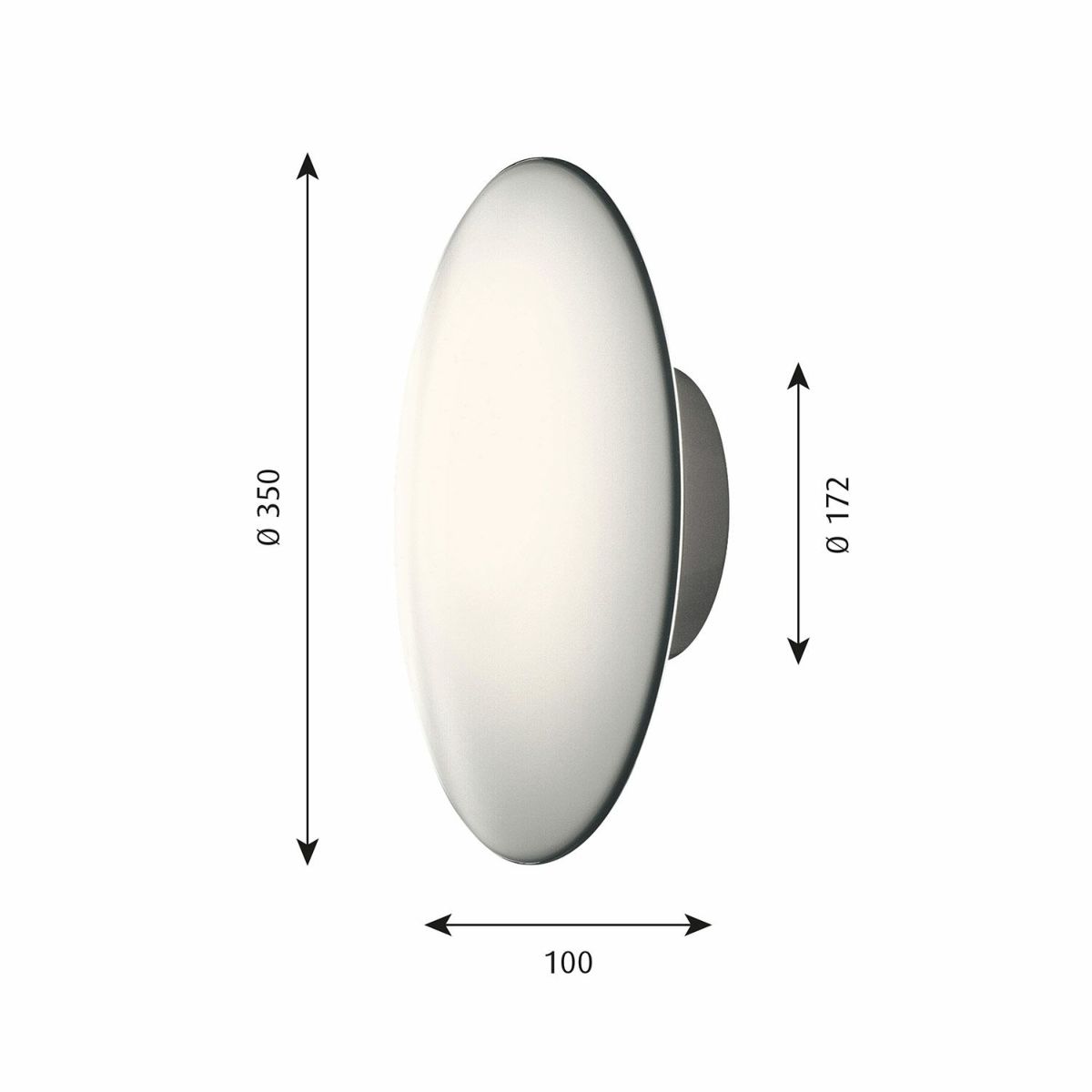Louis Poulsen ルイスポールセン AJ Eklipta 350 エクリプタ AJ Discus ディスカス（屋外使用可能） ウォールランプ ブラケット Φ350mm デザイン：アルネ・ヤコブセン