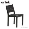 Artek アルテック 611 CHAIR 611チェア スタッキングチェア バーチ ブラックラッカー ウェビングテープ：3色 デザイン：アルヴァ・アアルト