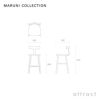 Maruni マルニ木工 MARUNI COLLECTION マルニコレクション T&O ティーアンドオー T2 バースツール Mid メープル（C-0 ナチュラルクリア） スチールカラー：4色 デザイン：ジャスパー・モリソン