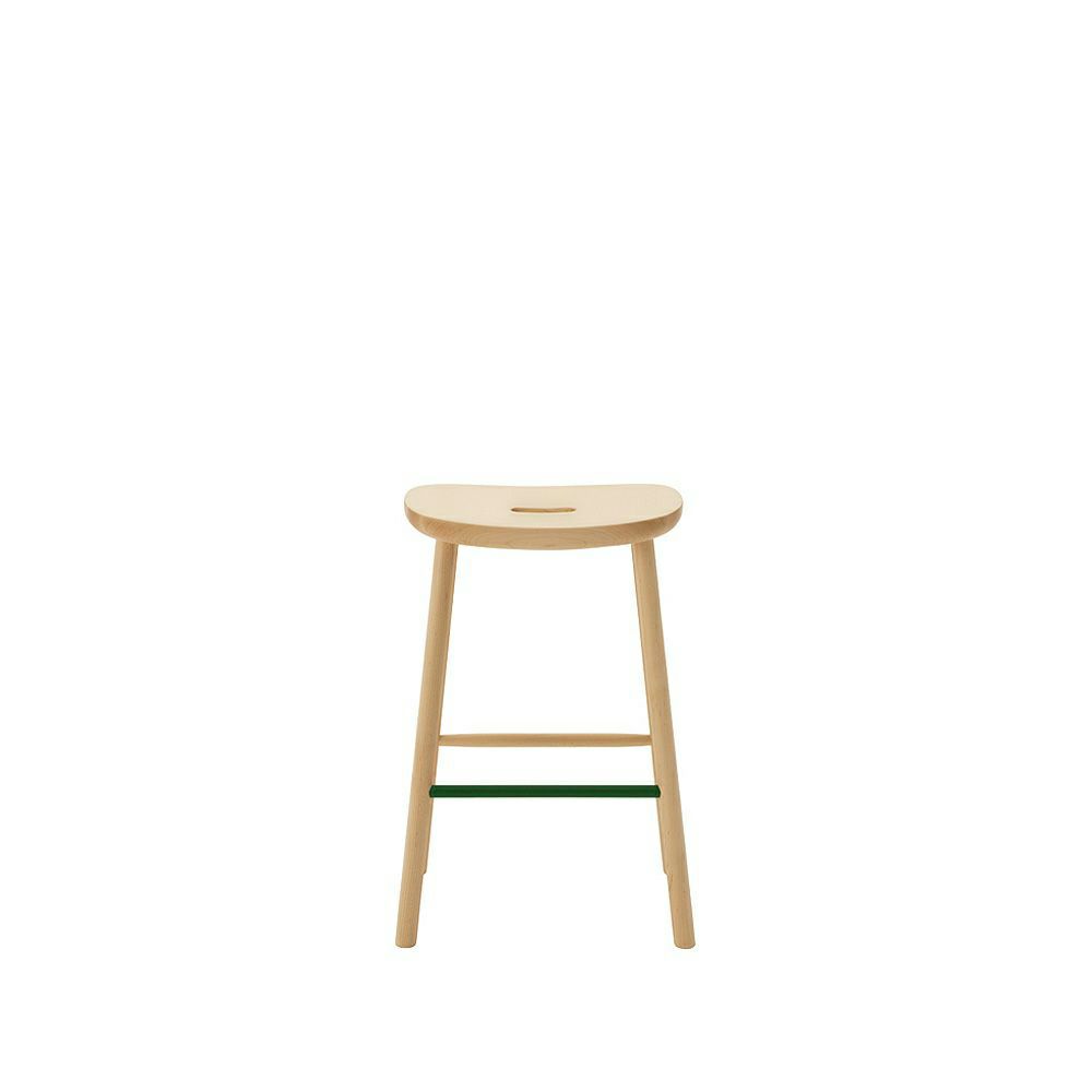 Maruni マルニ木工 MARUNI COLLECTION マルニコレクション T&O ティーアンドオー O2 スツール Mid メープル（C-0 ナチュラルクリア） スチールカラー：4色 デザイン：ジャスパー・モリソン